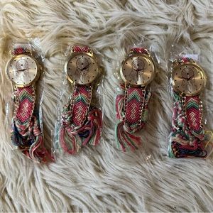 Set of 4 dreamcatcher friendship woven watches - wholesale bundle